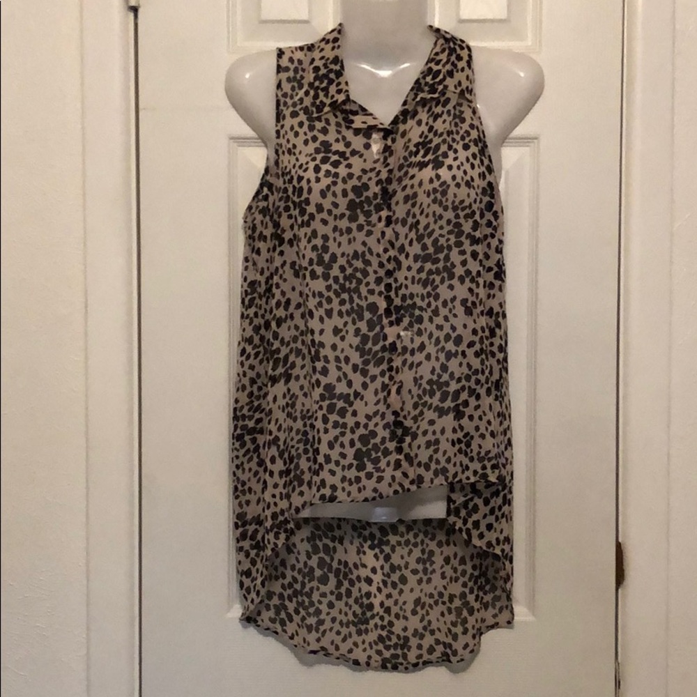 Cheetah print blouse